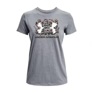 Under Armour Gray Floral Graphic Short Sleeve Loose T-Shirt Women's Size XS